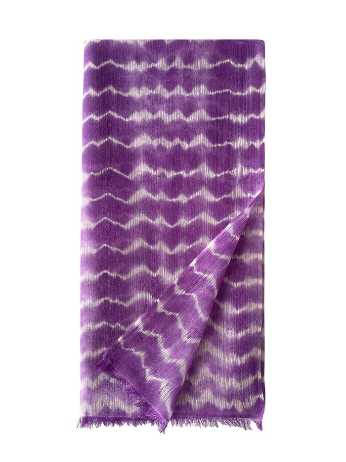denis colomb Boa Tie Dye Shawl Nude + Bright Violet