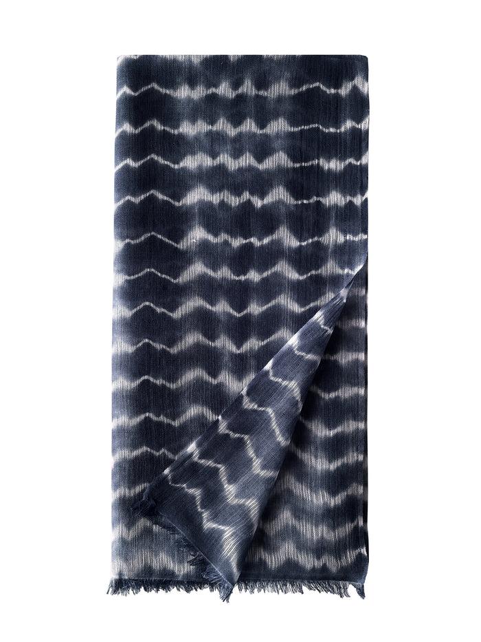 denis colomb Boa Tie Dye Shawl Nude + Midnight Blue