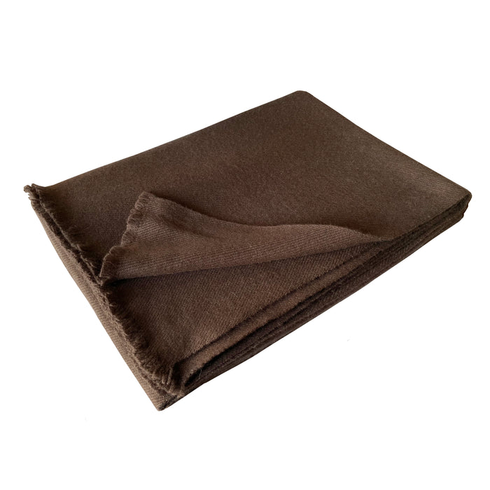denis colomb Cashmere Blanket 10 ply Black Coffee