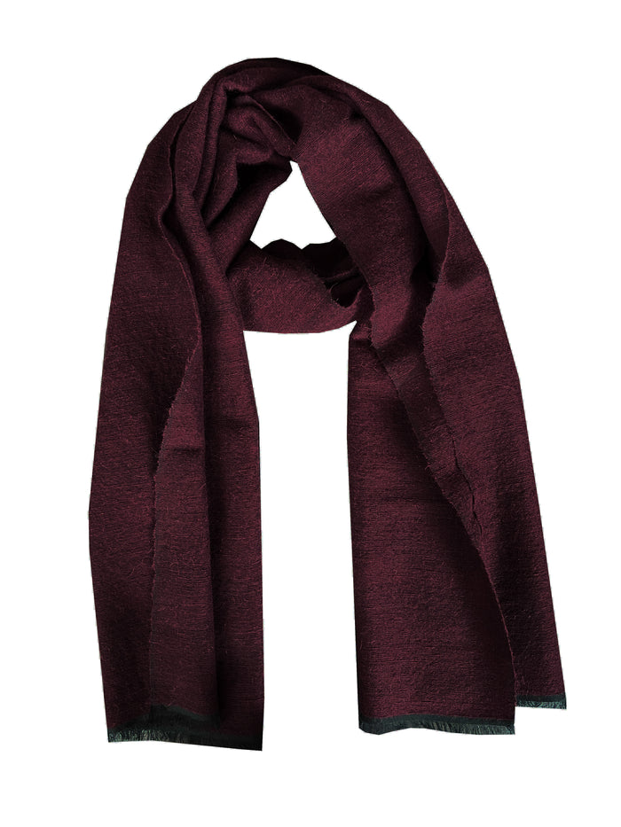 Denis Colomb Fes Scarf Black + Dark Fig