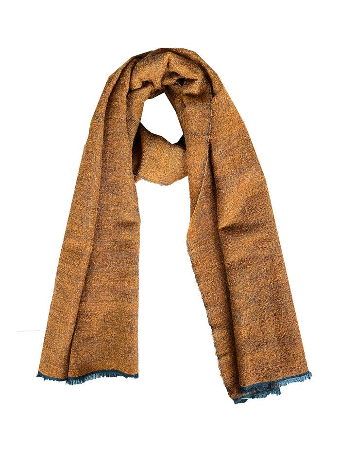 Denis Colomb Fes Scarf Black + Tibetan Orange