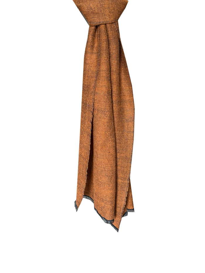 Denis Colomb Fes Scarf Black + Tibetan Orange