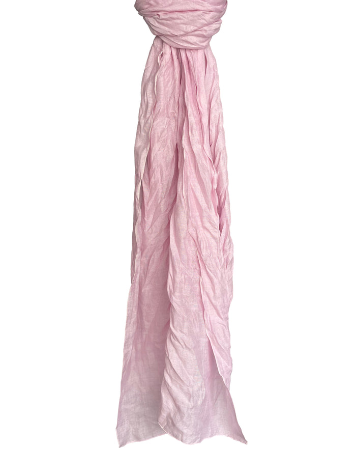 Denis Colomb Froisse Silk Solid Shawl Nude