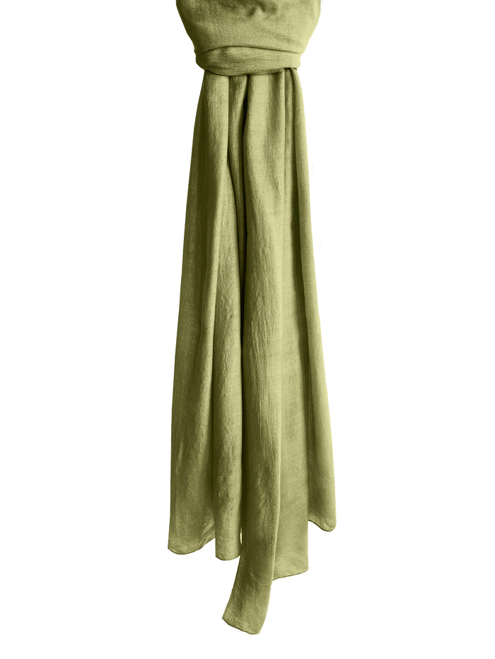 Denis Colomb Georgia Silk Solid Stole Olivier