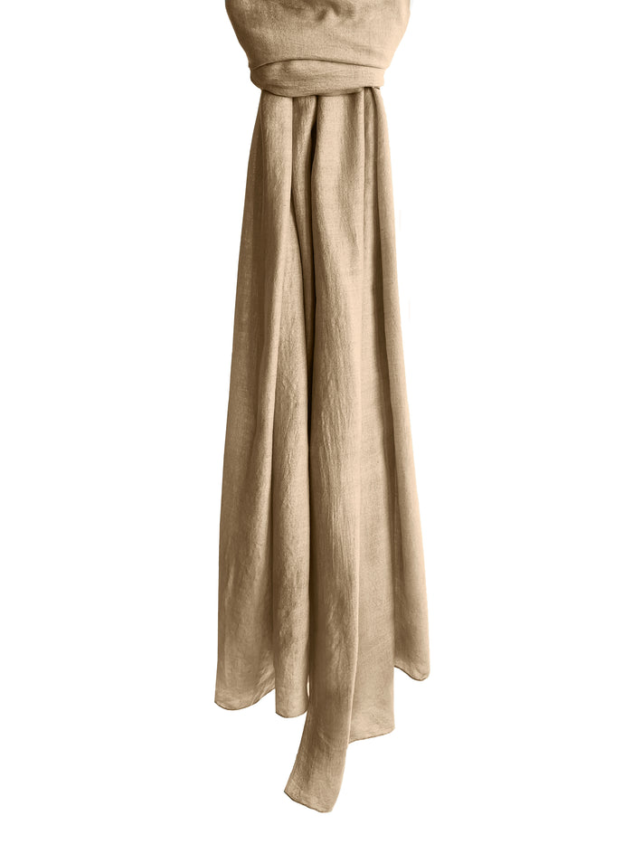 Denis Colomb Georgia Silk Solid Stole Sesame