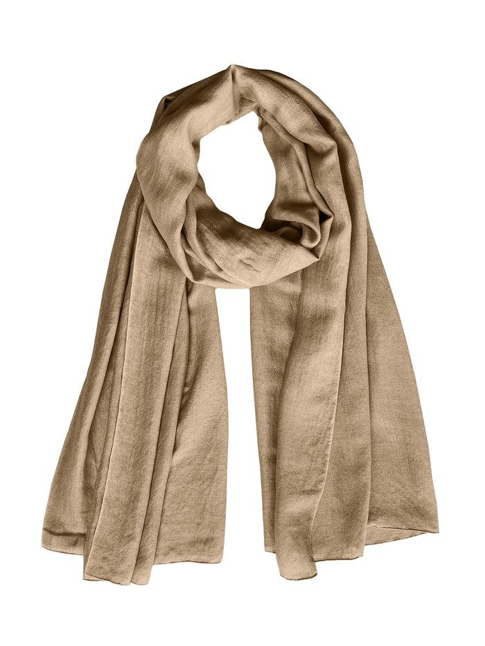 denis colomb Georgia Silk Solid Stole Sesame