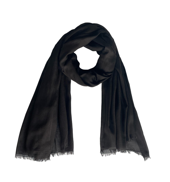 Denis Colomb Ibiza Solid Large Shawl Black
