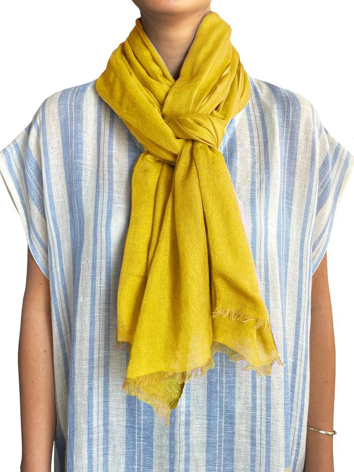 Denis Colomb Ibiza Solid Shawl Curry