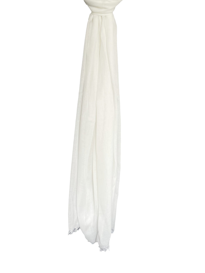 Denis Colomb Ibiza Solid Shawl Pure White