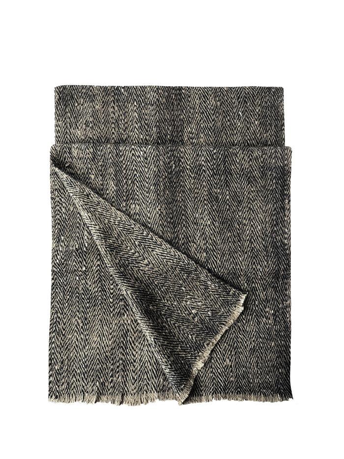 Denis Colomb Ise Two Tone Scarf Black + White