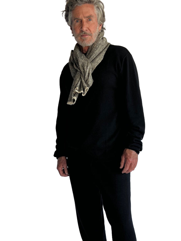 denis colomb Ise Two Tone Scarf Black + White