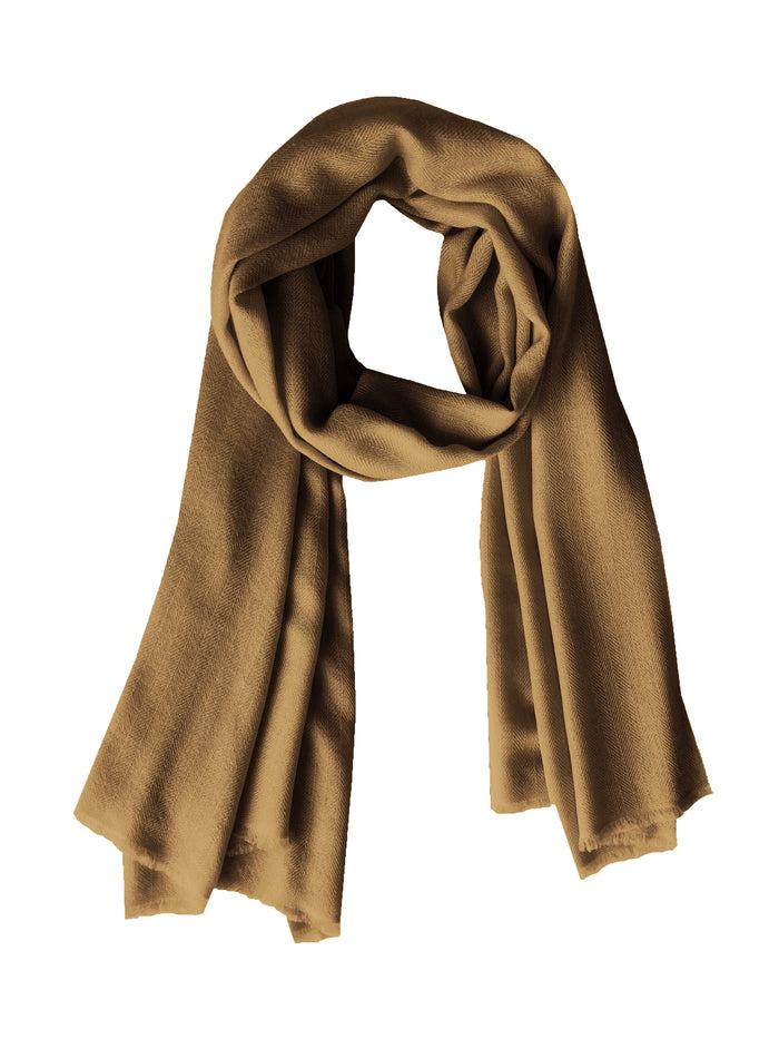 Denis Colomb Kiri Stole Dark Khaki Brown