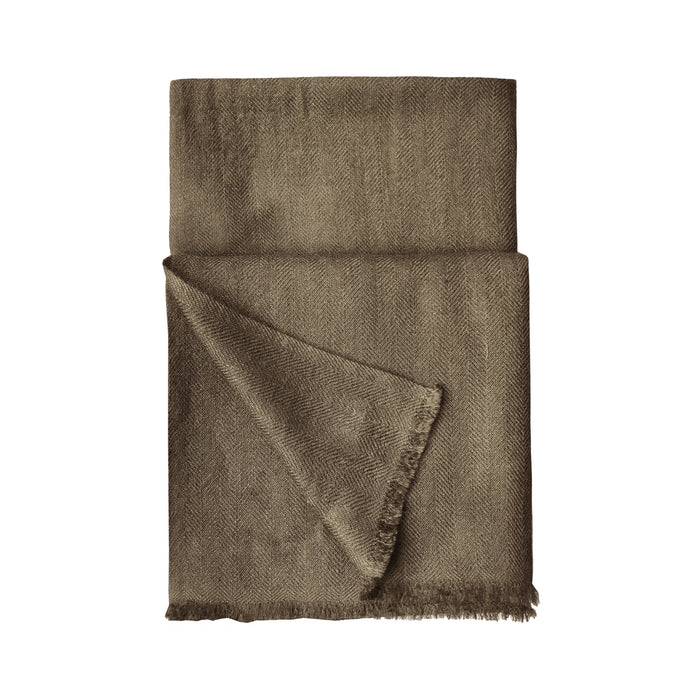 denis colomb Kiri Stole Dark Khaki Brown