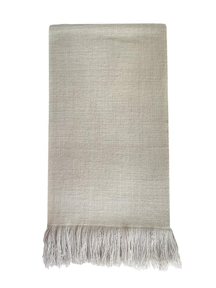 denis colomb Long Fringe Scarf Light Grey