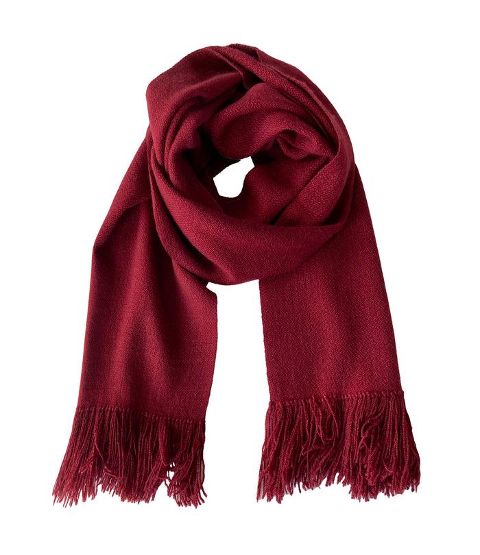 Denis Colomb Long Fringe Scarf Tibetan Red Monk