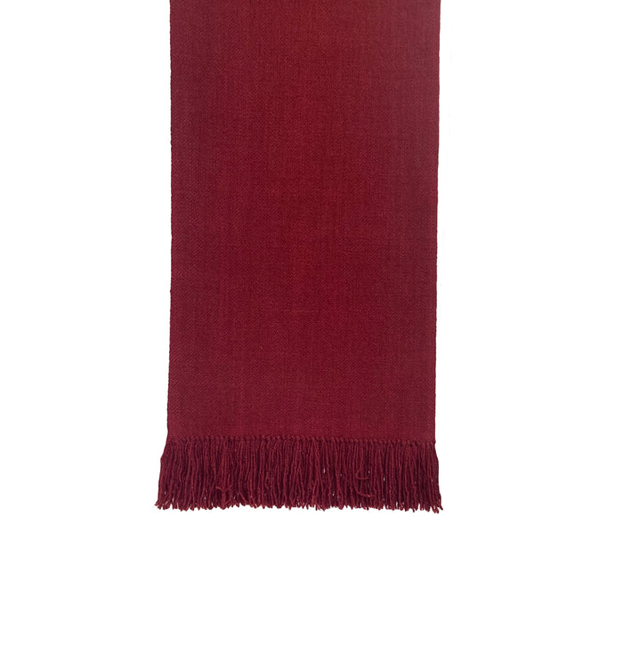 Denis Colomb Long Fringe Scarf Tibetan Red Monk
