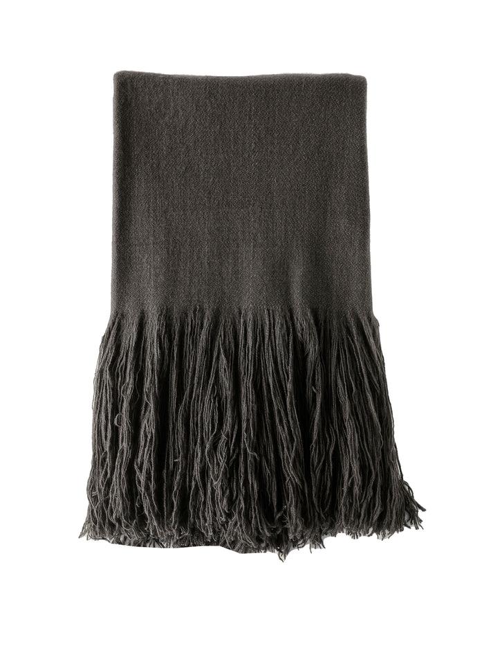 denis colomb Long Fringe Shawl Charcoal
