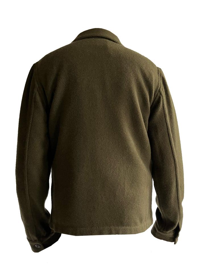 Denis Colomb Men's Gaucho Jacket Dark Khaki Brown