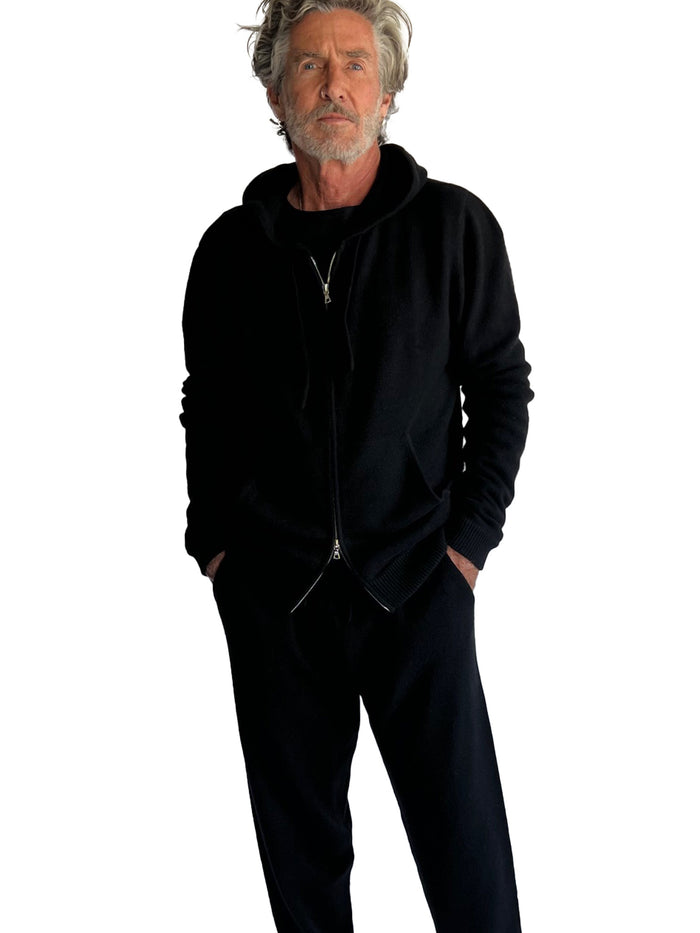 Denis Colomb Men's Zip Up Hoodie Black