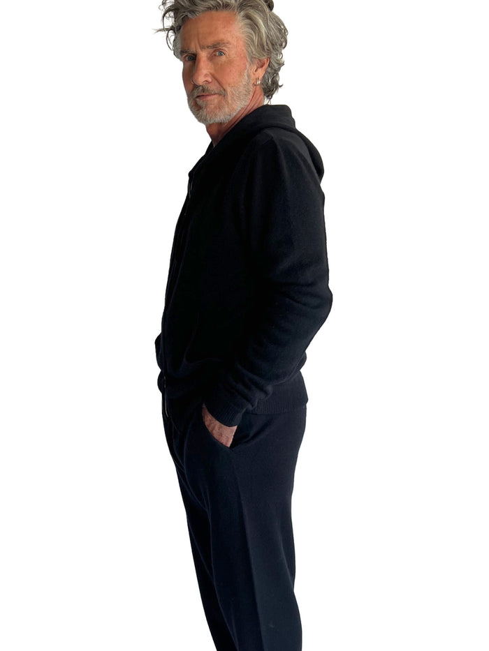 denis colomb Men's Zip Up Hoodie Black