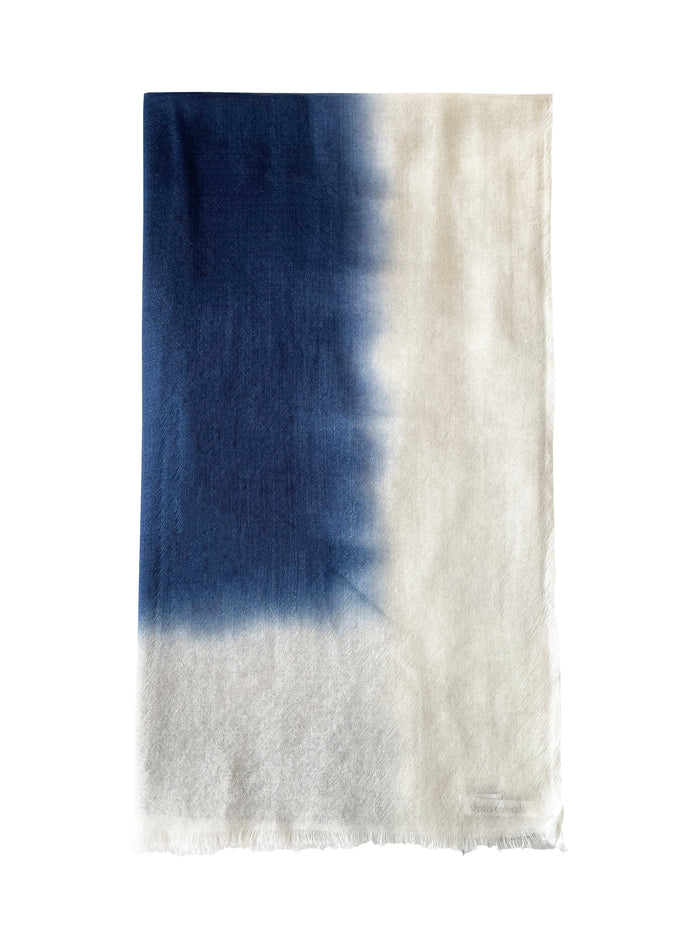 denis colomb Mustang Peacock Stole White + Indigo