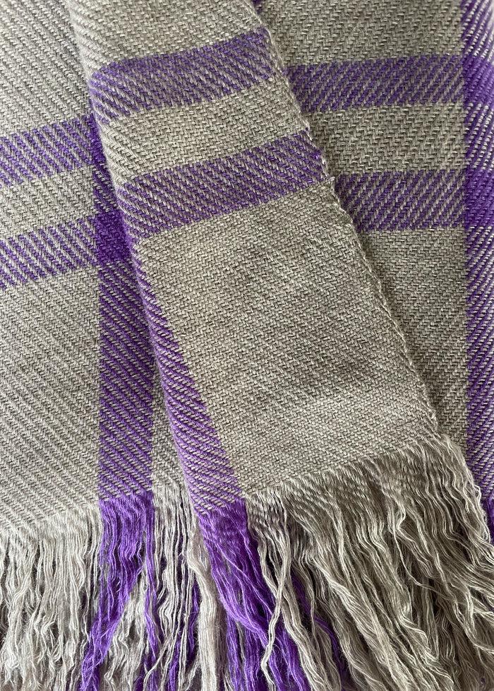 Denis Colomb Nara Stole Taupe + Purple Haze