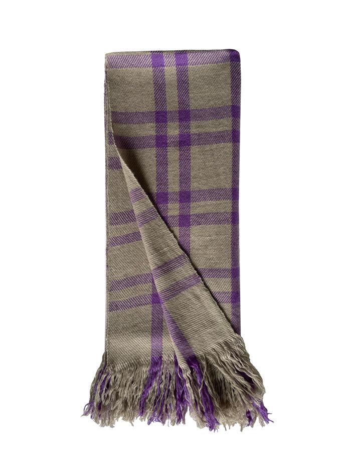 denis colomb Nara Stole Taupe + Purple Haze