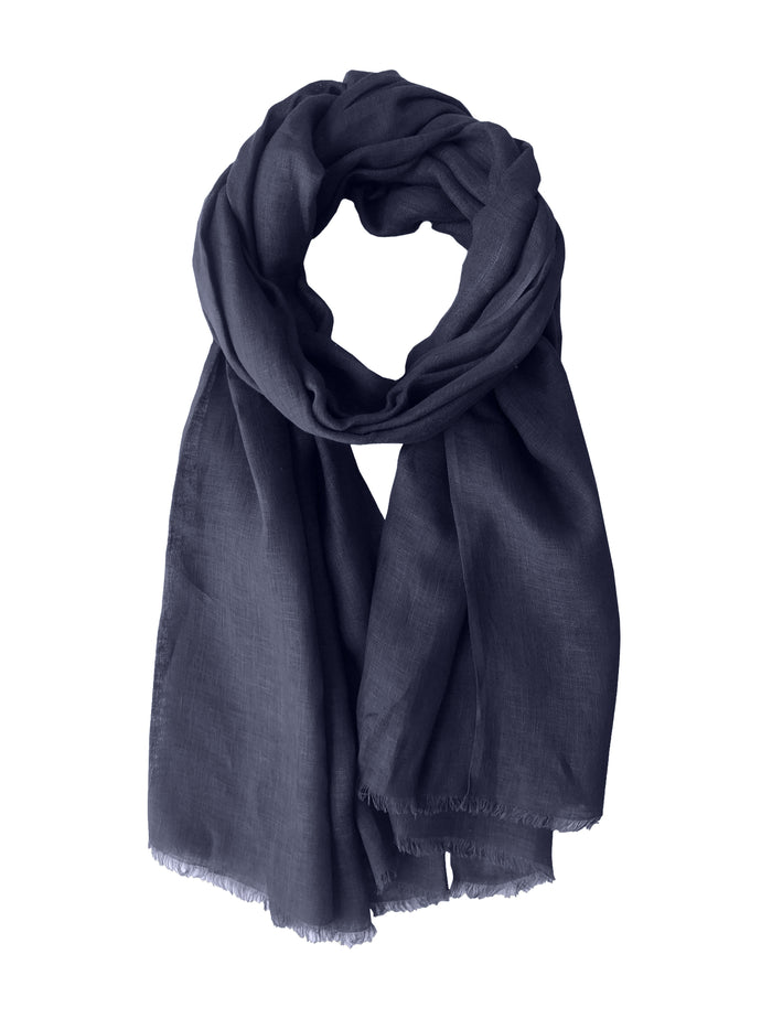 Denis Colomb Samba Solid Large Shawl Midnight Blue