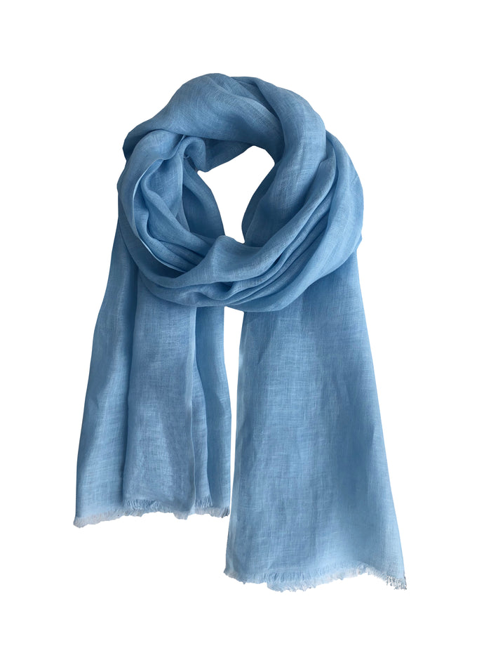 Denis Colomb Samba Solid Stole Cashmere Blue