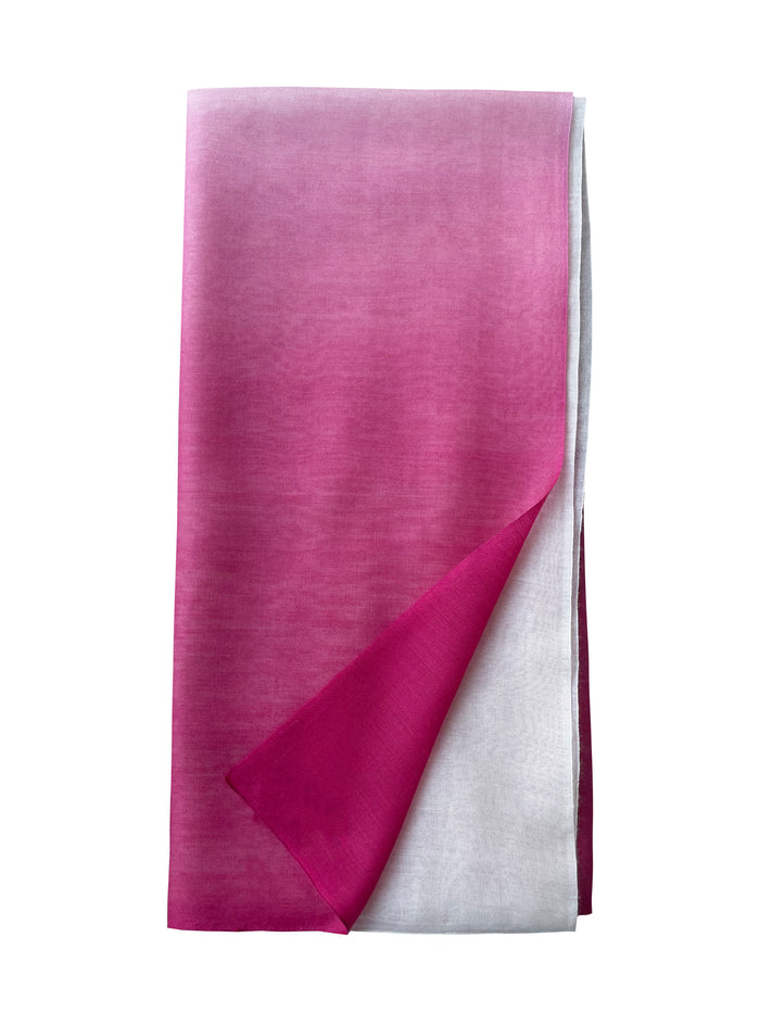 denis colomb Silky Cloud Ombre Stole White+Cerise