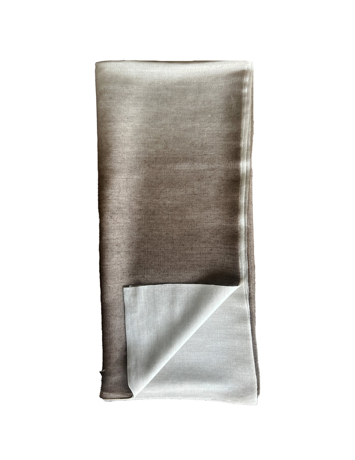 denis colomb Silky Ombre Shawl Moonbeam + Cappucino
