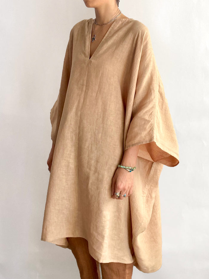 Denis Colomb Slit Dress Sesame