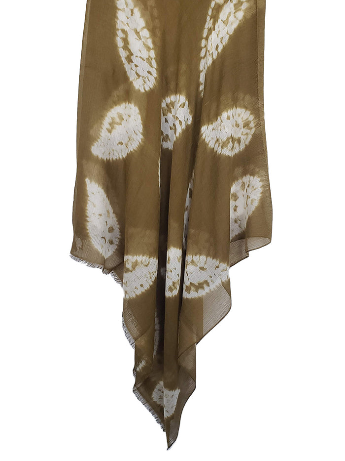 Denis Colomb Song Tie Dye Shawl Pink Gold