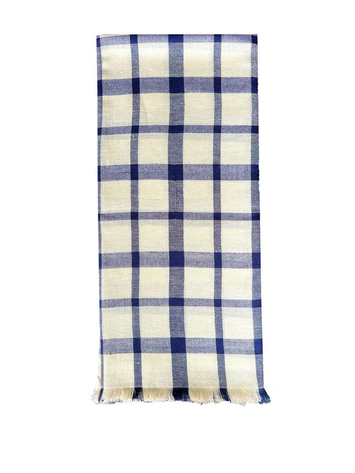 denis colomb St. Tropez plaid White + Blue Nuit