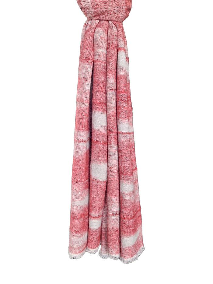 Denis Colomb Summer Dolpo Tie Dye Stole White+Ruby