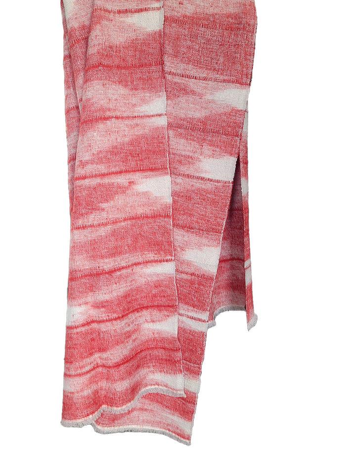 Denis Colomb Summer Dolpo Tie Dye Stole White+Ruby