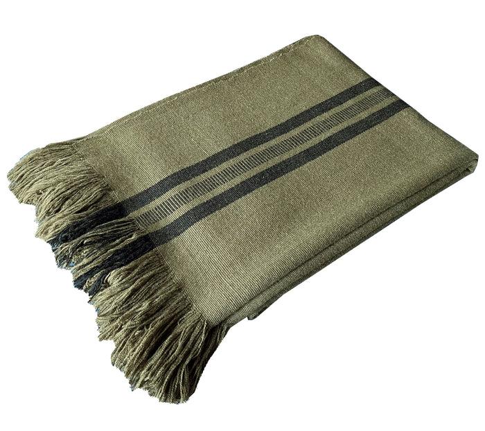 Denis Colomb Tibet Blanket Fir Green + Black