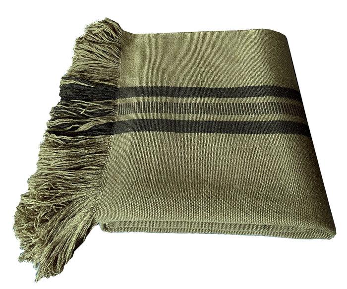 Denis Colomb Tibet Blanket Fir Green + Black
