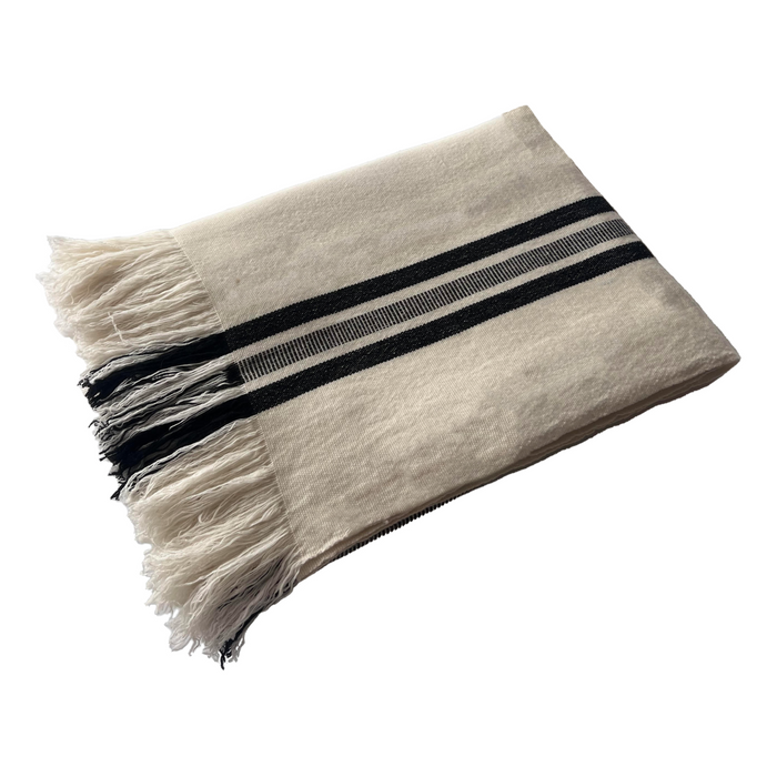 denis colomb Tibet Blanket White+ Black