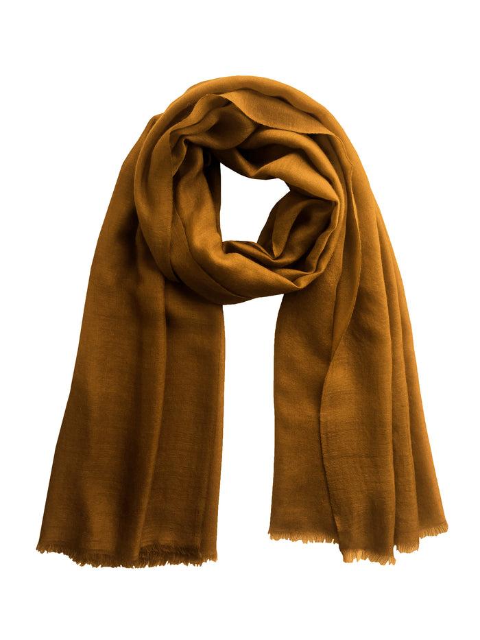 Denis Colomb Toosh Lisse Shawl Golden Brown
