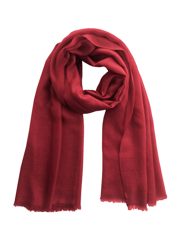 Denis Colomb Toosh Lisse Shawl Pompei Red