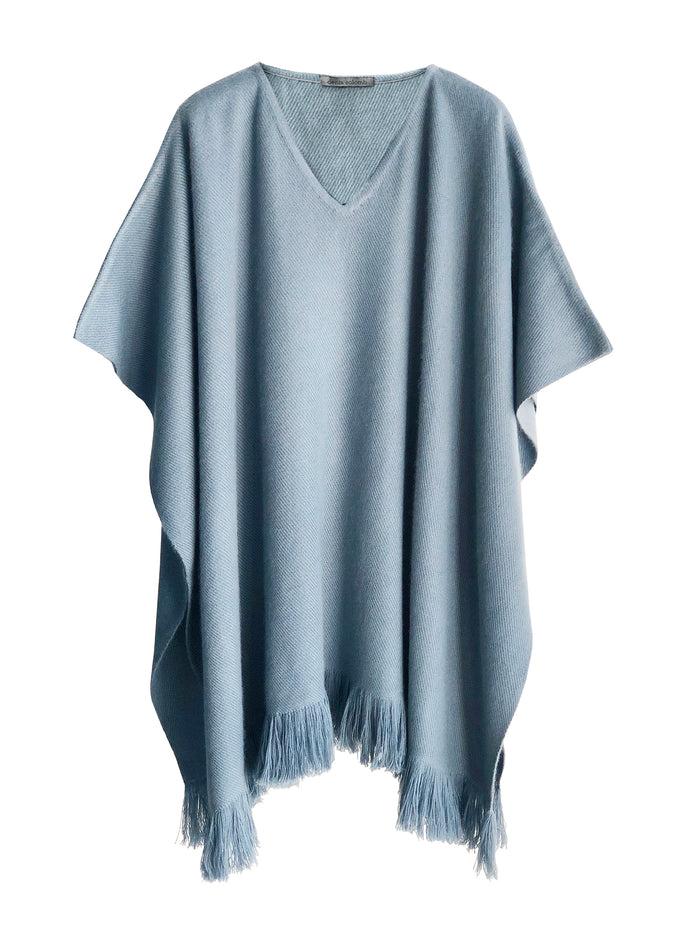 denis colomb Women's Classic Poncho Bleu Gris