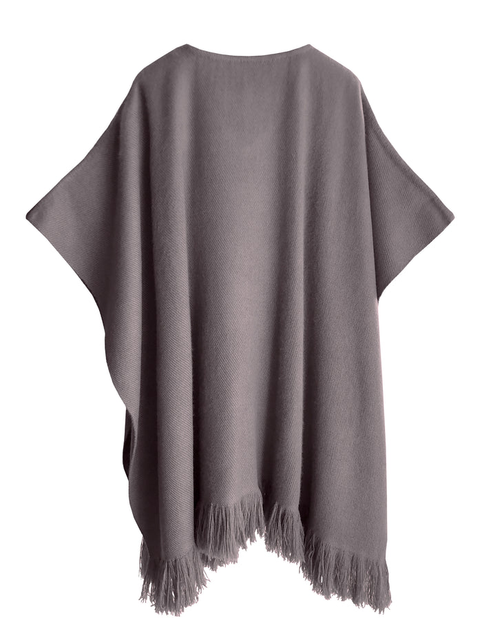 Denis Colomb Women's Classic Poncho Dust Brown