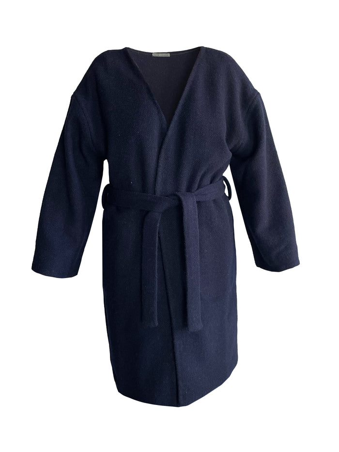 denis colomb Women's Kimono Wrap Midnight Blue