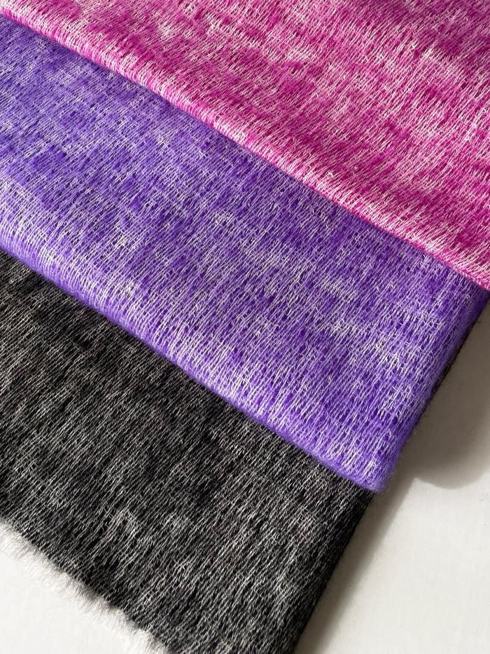 Denis Colomb Dolpo Tribal Shawl Black + Cardinal Purple + Hollyhock