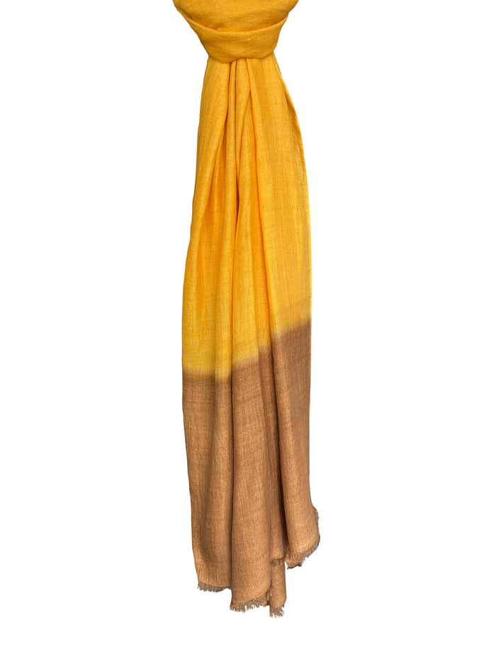 Denis Colomb Froisse Silk Dip Dye Shawl Lor + Burning Sand