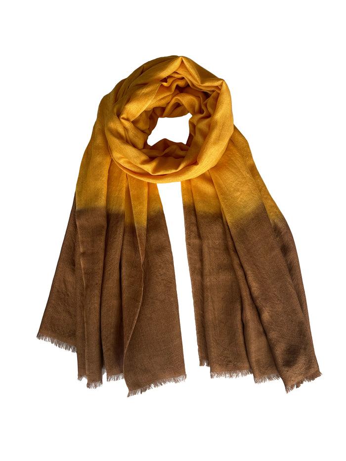 denis colomb Froisse Silk Dip Dye Shawl Lor + Burning Sand