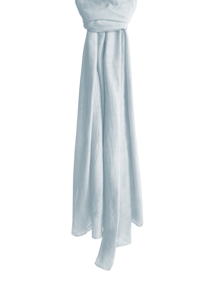 Denis Colomb Georgia Silk Solid Stole Desert Sky Blue