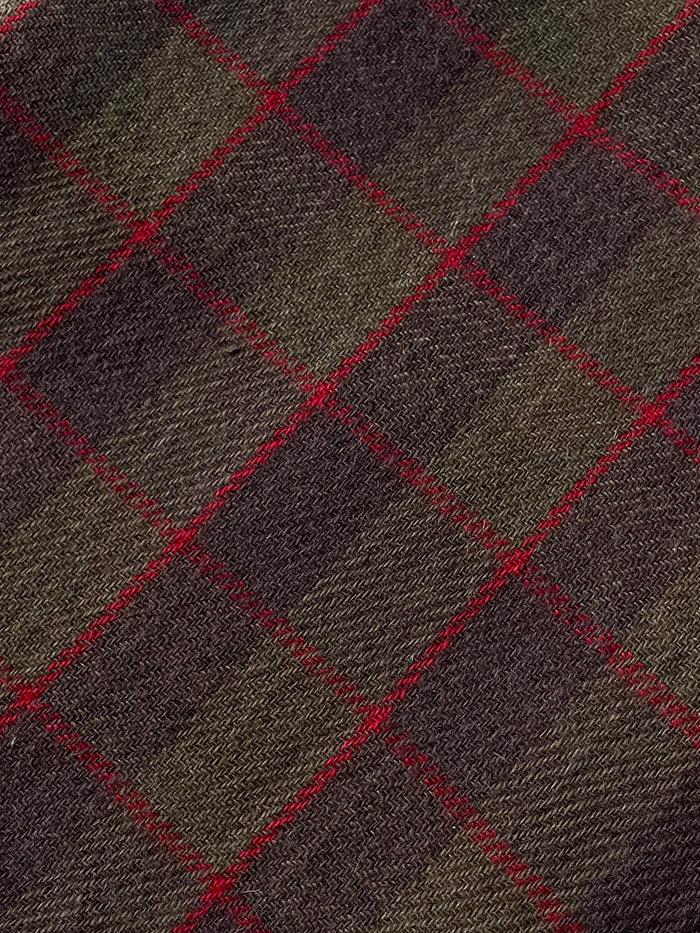 Denis Colomb Himalaya Checks Stole Dark Khaki+Dark Ebony