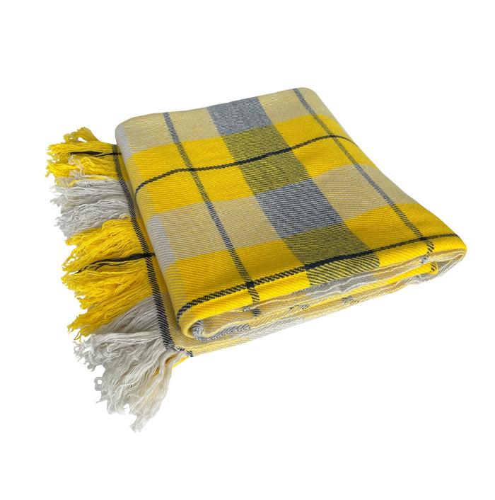 denis colomb Horo Blanket Light Grey+ Lemon + Indigo + Mediterranean Blue